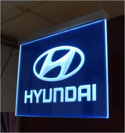 EDG005 - Custom Edgelit Sign for Auto Dealerships & Services 