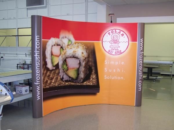 PU008 - Custom Pop-Up Trade Show Booth for Restaurant