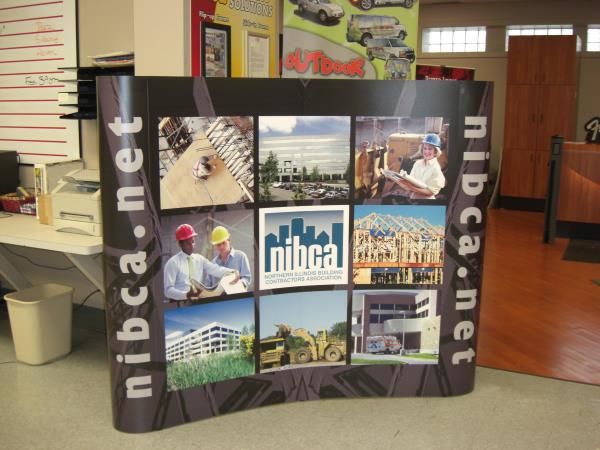 PU010 - Custom Pop-Up Trade Show Booth for Construction