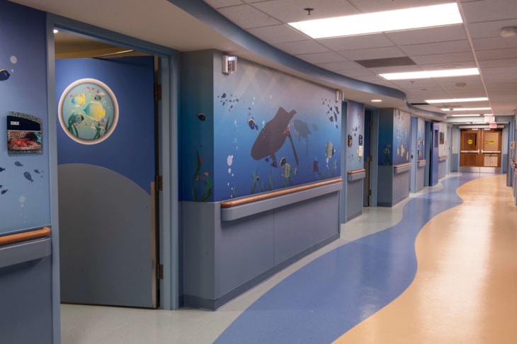 Experiential Graphic Design XGD Underwater Hallway