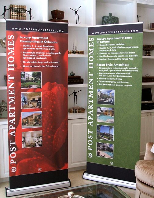 BS022 - Custom Banner Stand for Real Estate