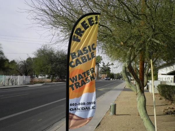 FEA008 - Custom Flutter Flag & Teardrop Banner for Property Management