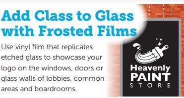 Businesses Can Add a Touch of Class With Frosted Glass