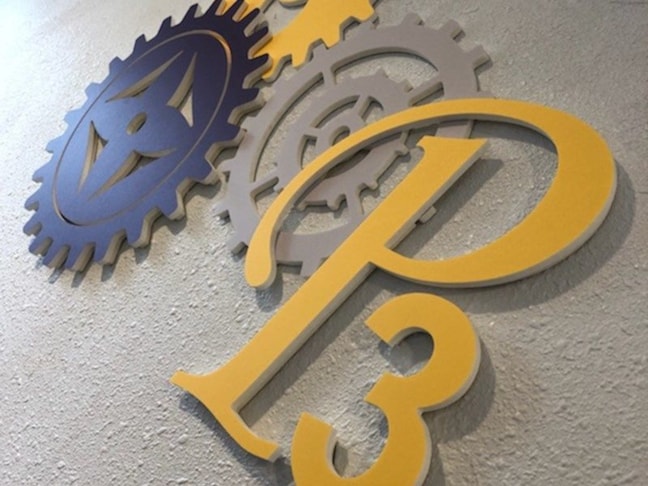 P3 3D Lettering with Logo