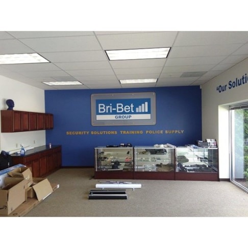 White and Blue 3D Indoor Sign for Bri-Bet