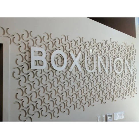 White 3D Letters for BoxUnion
