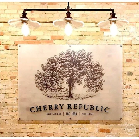 Frosted 3D Sign with Tree Logo for Cherry Republic