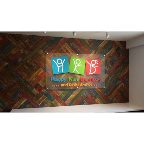 Blue, Green, and Red 3D Sign for Dentistry Practice