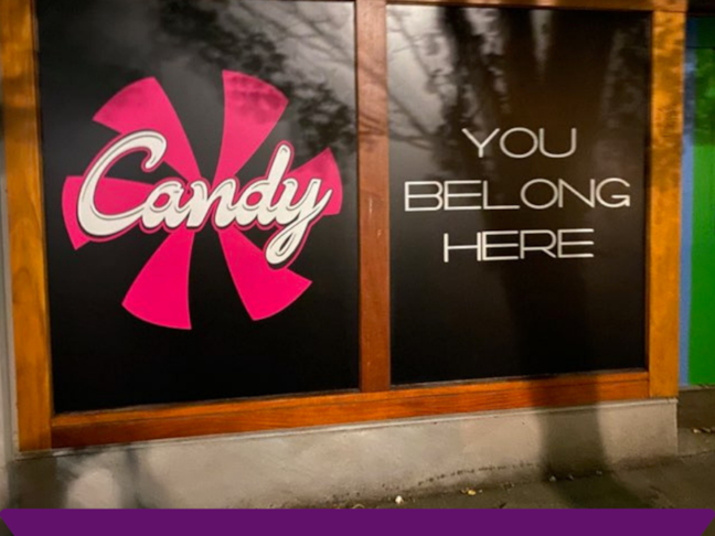 Window Graphic with Logo and Text