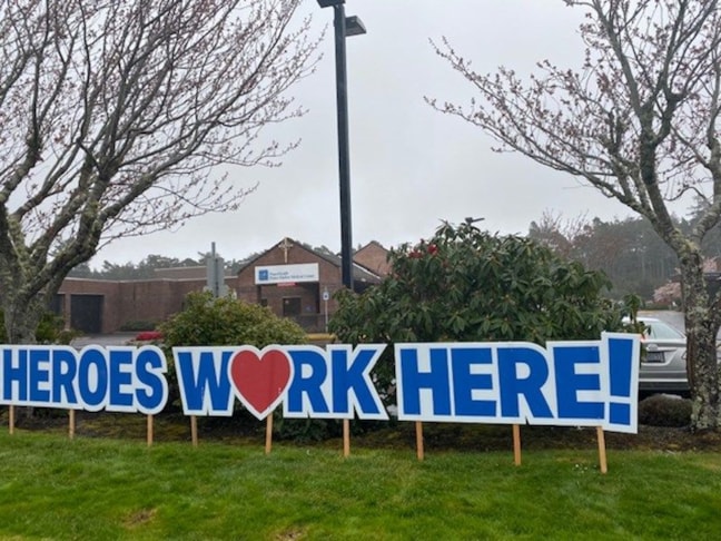 Heroes Work Here Yard Signs