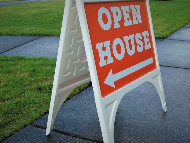 Red Open House Sidewalk Sign