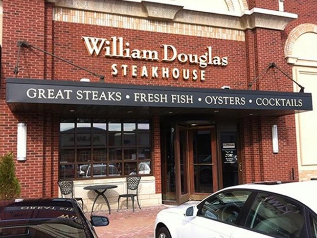 Restaurant Entrance Awning on Steakhouse