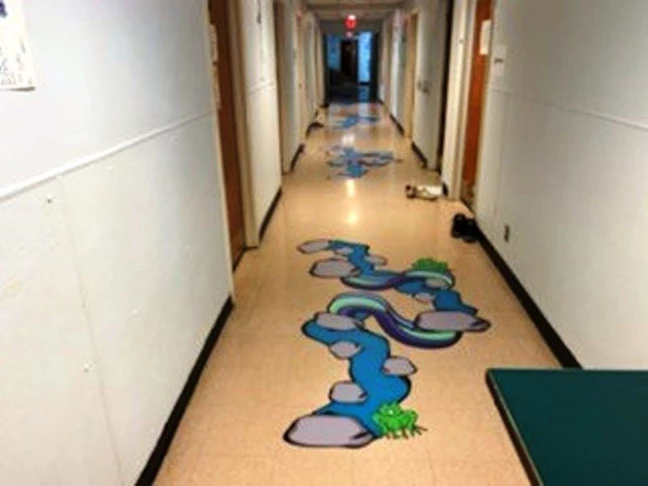 Eyecatching Colorful Floor Graphic