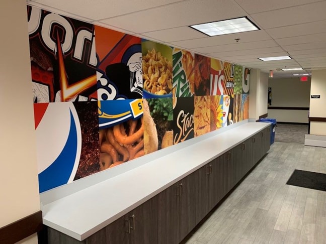 Custom Wall Graphic Montage of Snacks