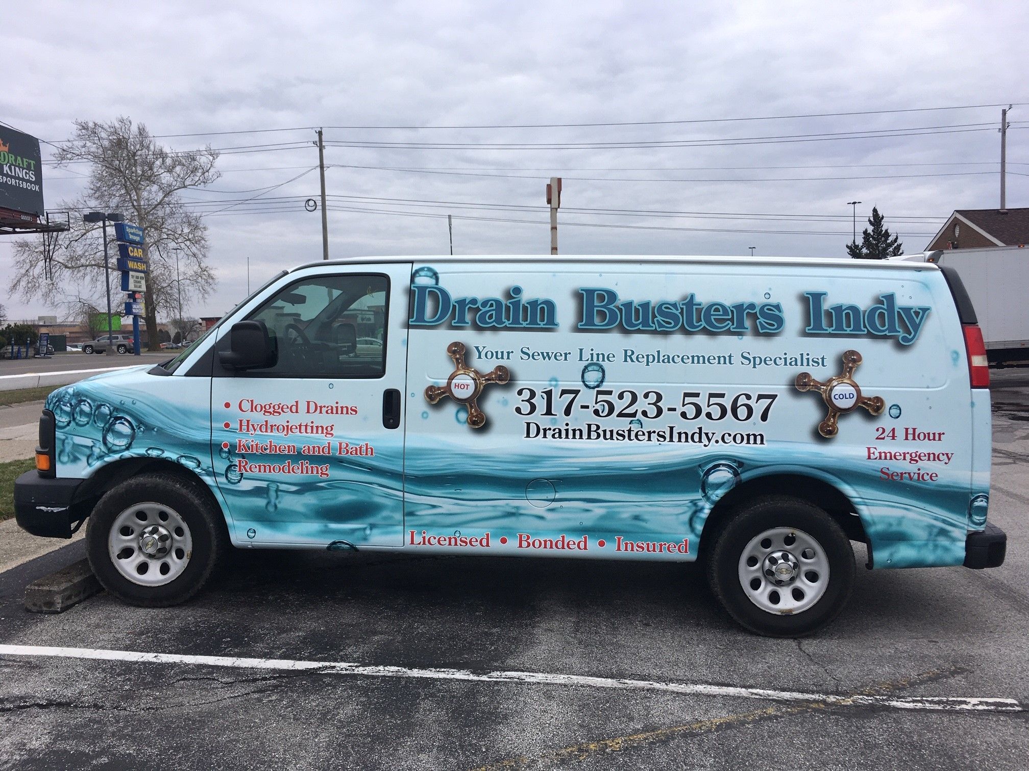 Vehicle Wrap for Drain Busters Indy