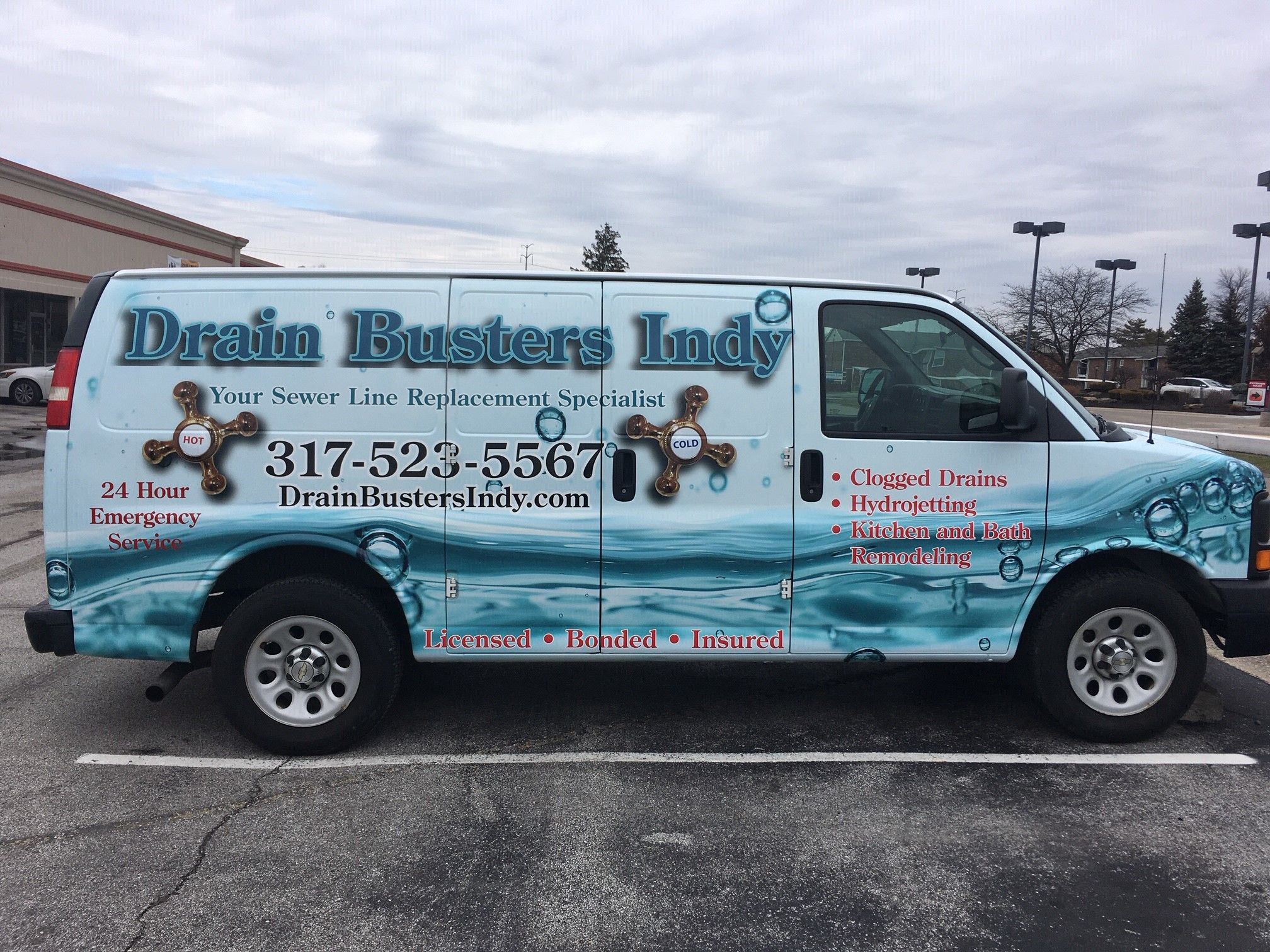 Vehicle Wrap for Drain Busters Indy