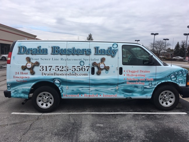 Vehicle Wrap for Drain Busters Indy