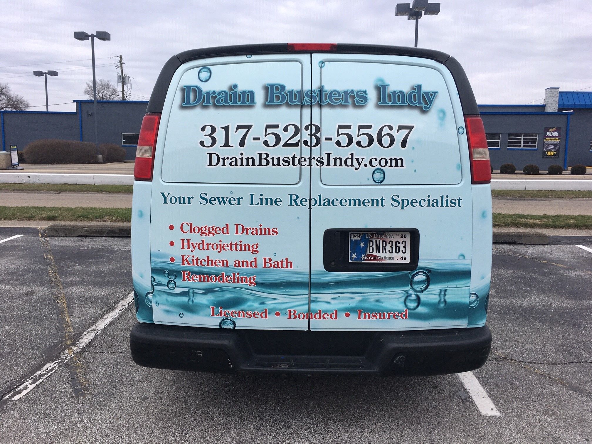 Vehicle Wrap for Drain Busters Indy