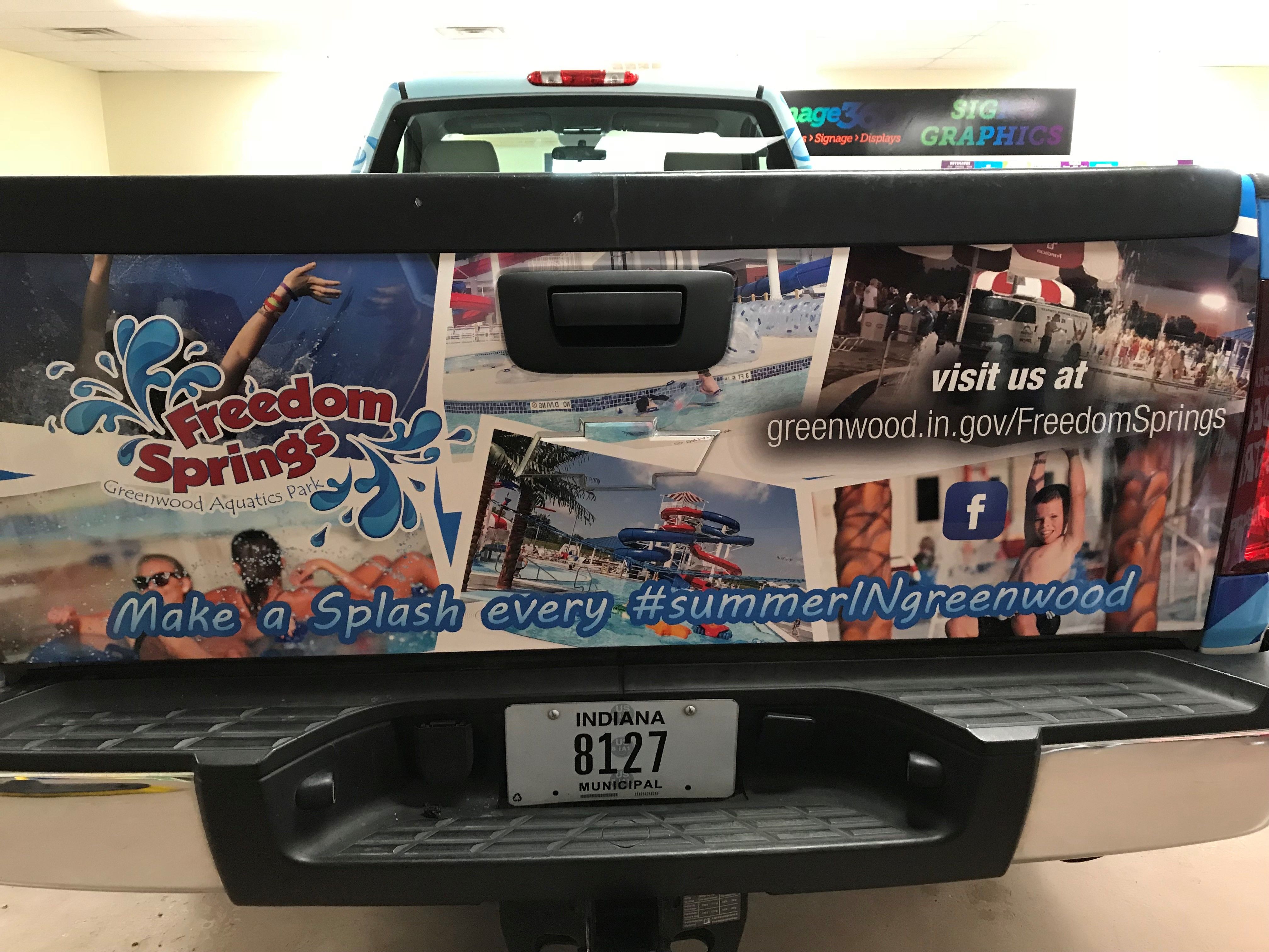 Vehicle Wrap for Greenwood City Parks and & Recreation in Greenwood,IN 