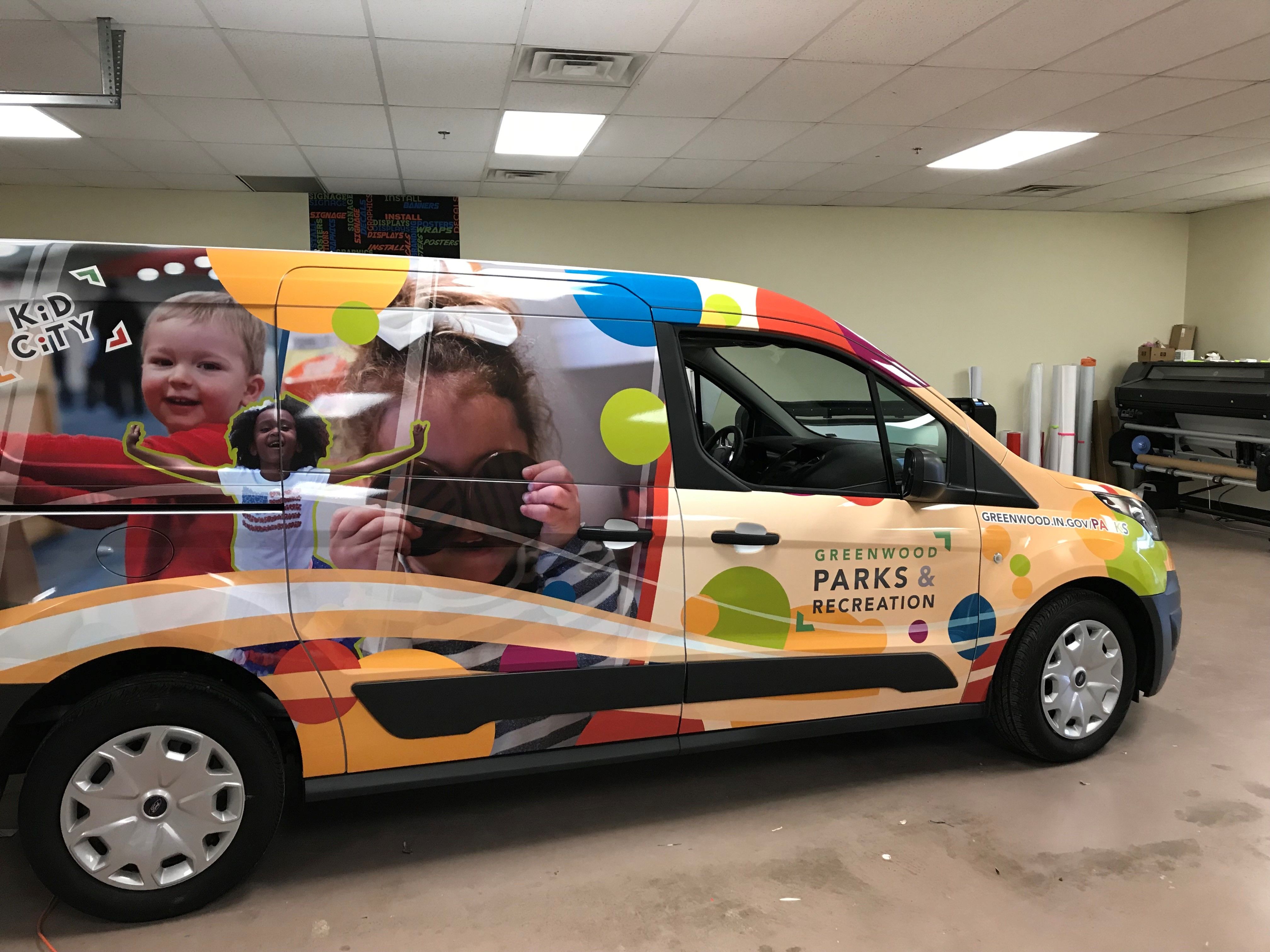 Vehicle Wrap for Greenwood City Parks and & Recreation in Greenwood,IN 