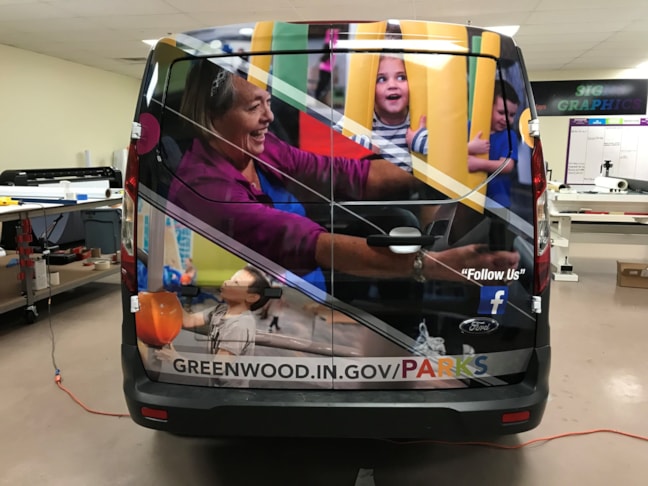 Vehicle Wrap for Greenwood City Parks and & Recreation in Greenwood,IN 
