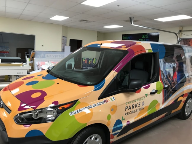 Vehicle Wrap for Greenwood City Parks and & Recreation in Greenwood,IN 