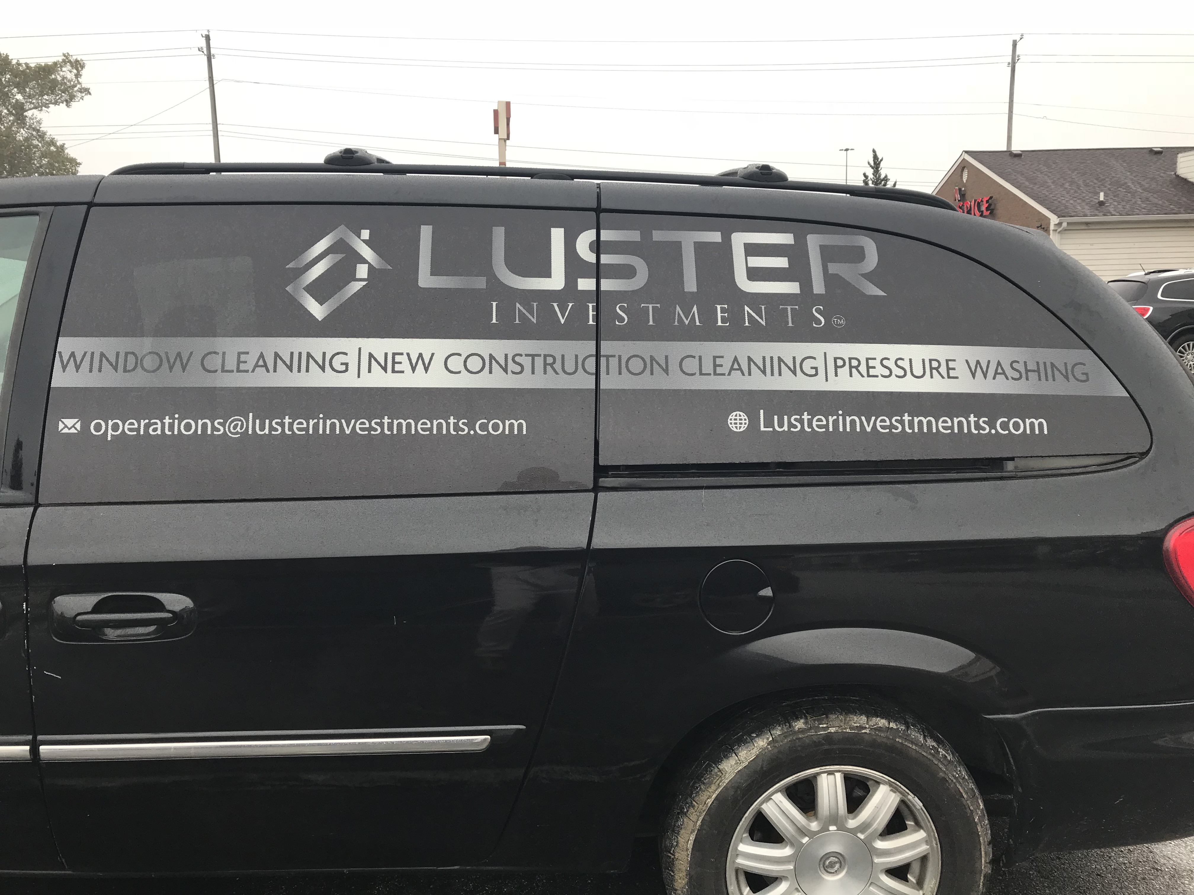 Partial Vehicle Wrap for Luster Investments in Indianapolis, IN
