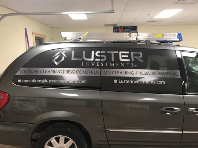 Partial Vehicle Wrap for Luster Investments in Indianapolis, IN