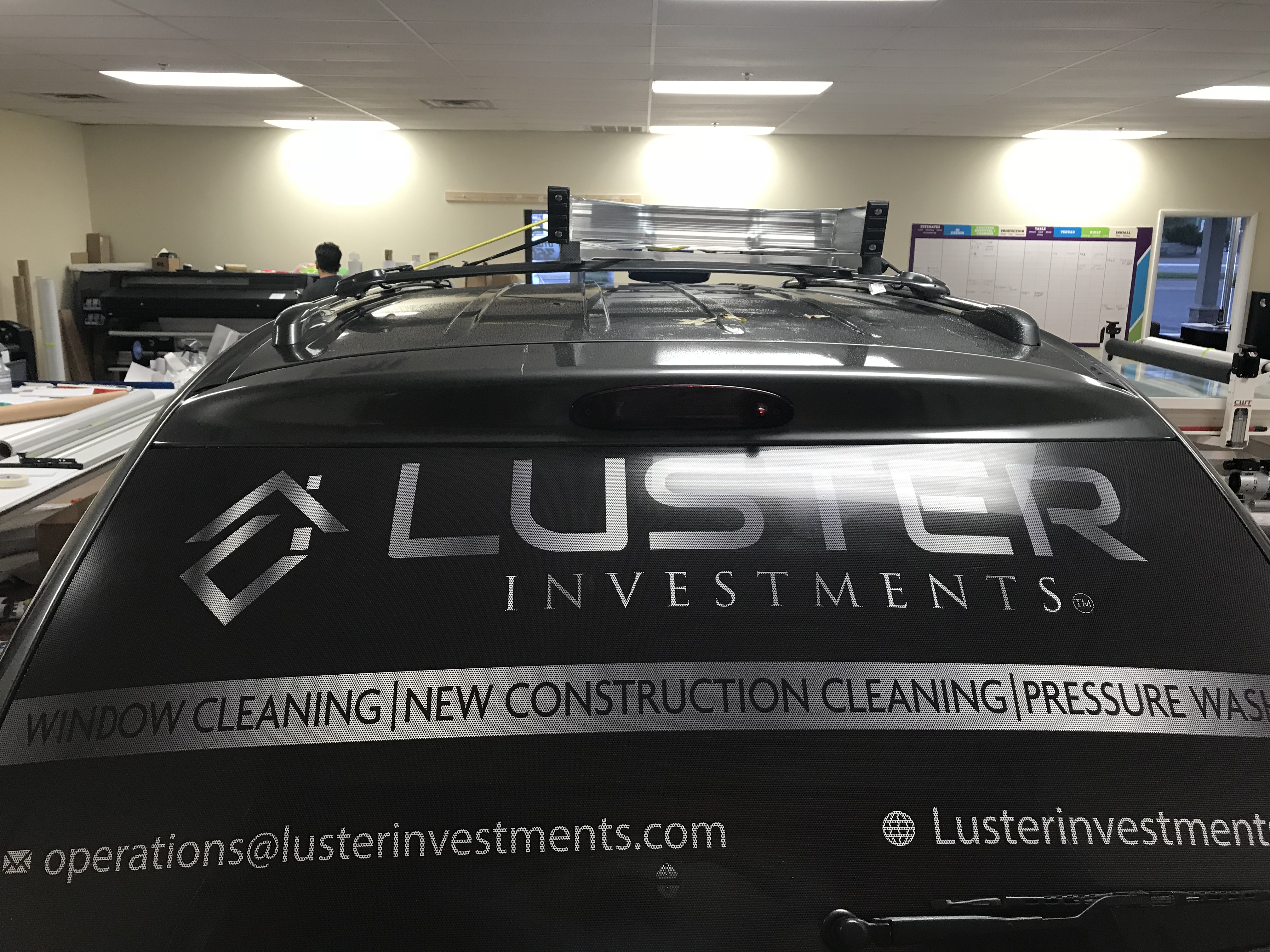 Partial Vehicle Wrap for Luster Investments in Indianapolis, IN