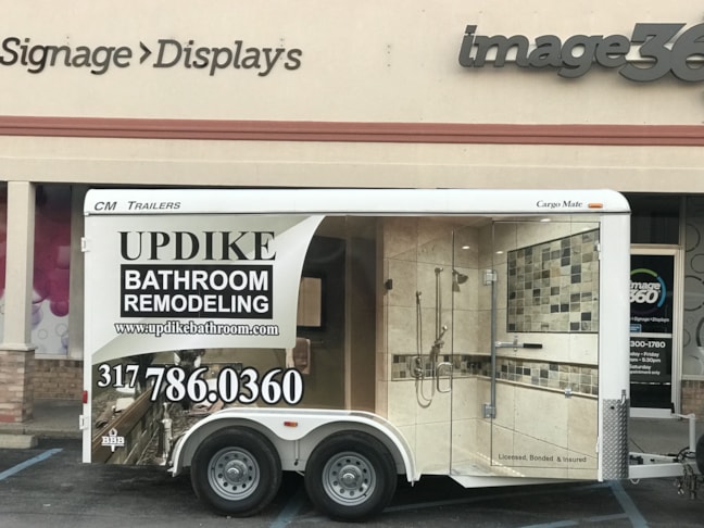 Trailer Wrap for Updike Bathroom Remodeling in Indianapolis
