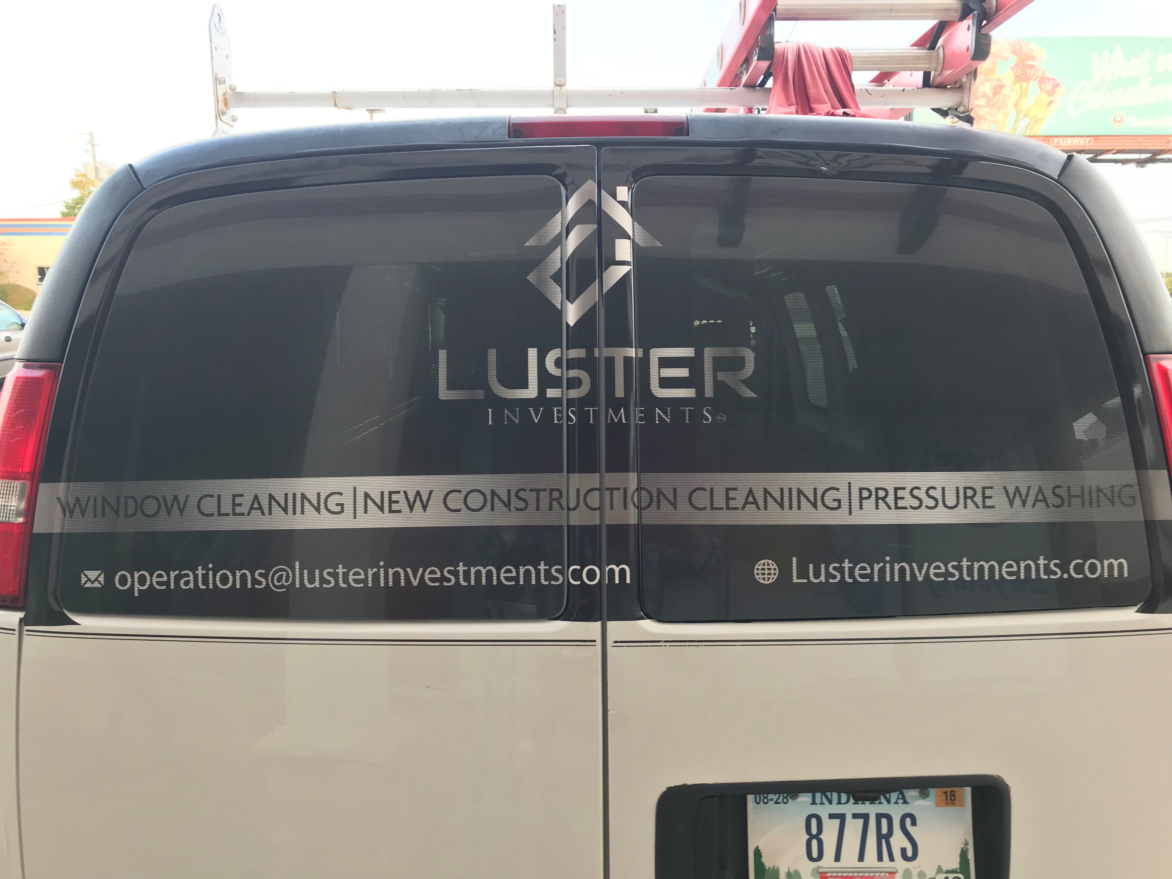 Partial Vehicle Wrap for Luster Investments in Indianapolis, IN