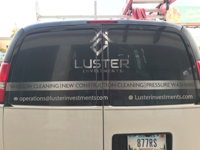 Partial Vehicle Wrap for Luster Investments in Indianapolis, IN