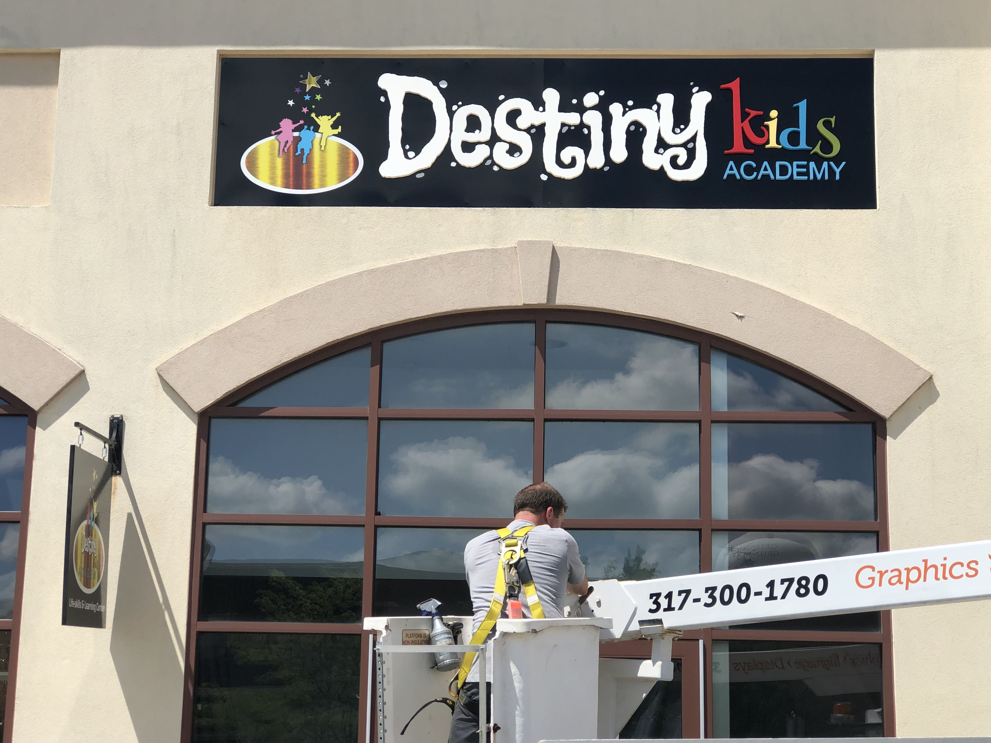 Storefront Sign for Destiny Kids Academy In Greenwood, IN