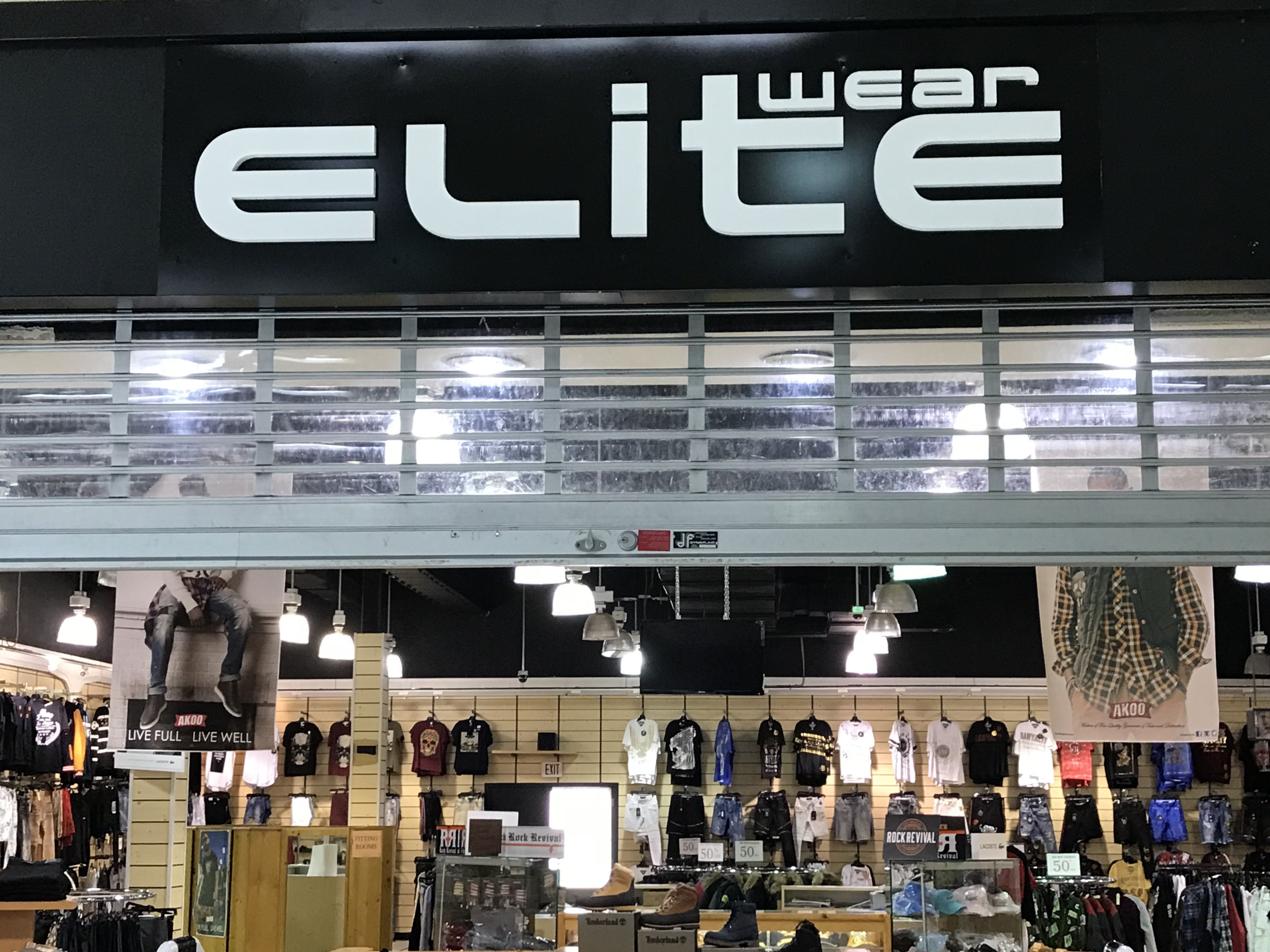 1" thick dimensional PVC Storefront Sign for Elite Wear in Indianapolis,IN