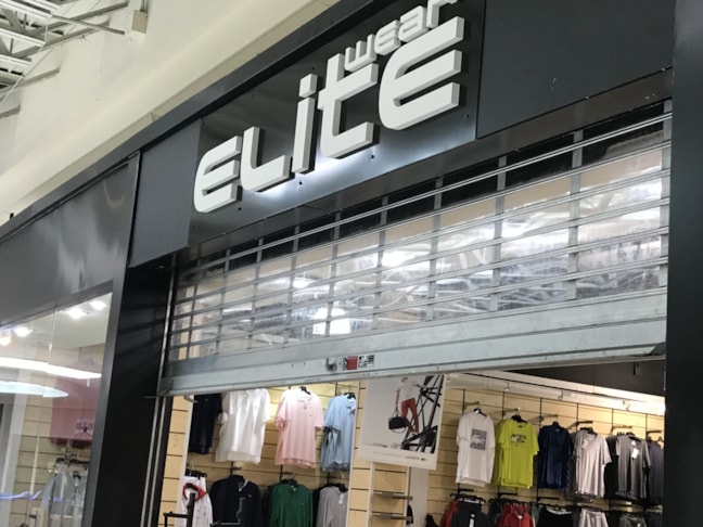 1 thick dimensional PVC Storefront Sign for Elite Wear in Indianapolis,IN