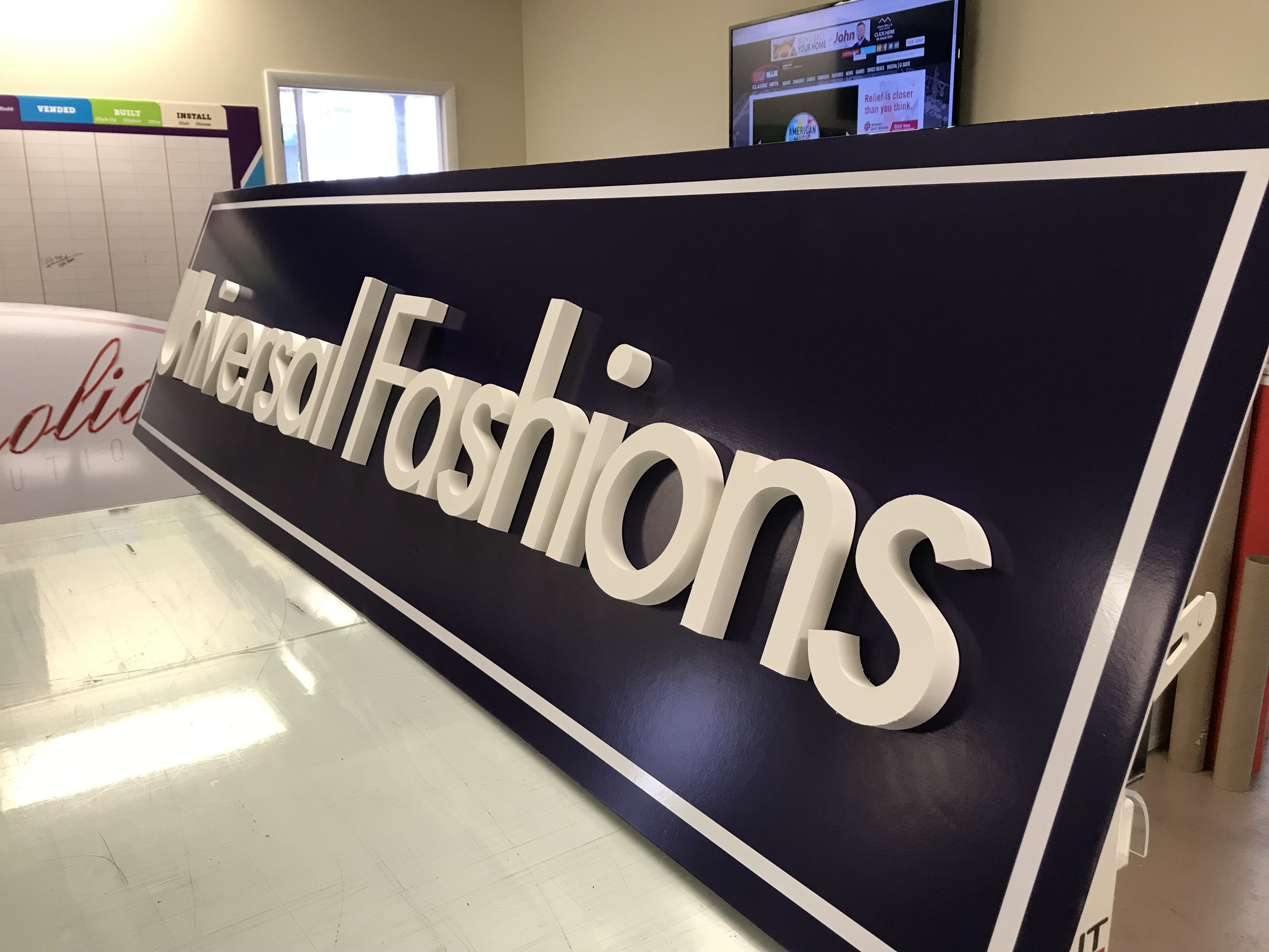 Storefront Sign, Dimensional Lettering in Circle Mall Indianapolis, IN