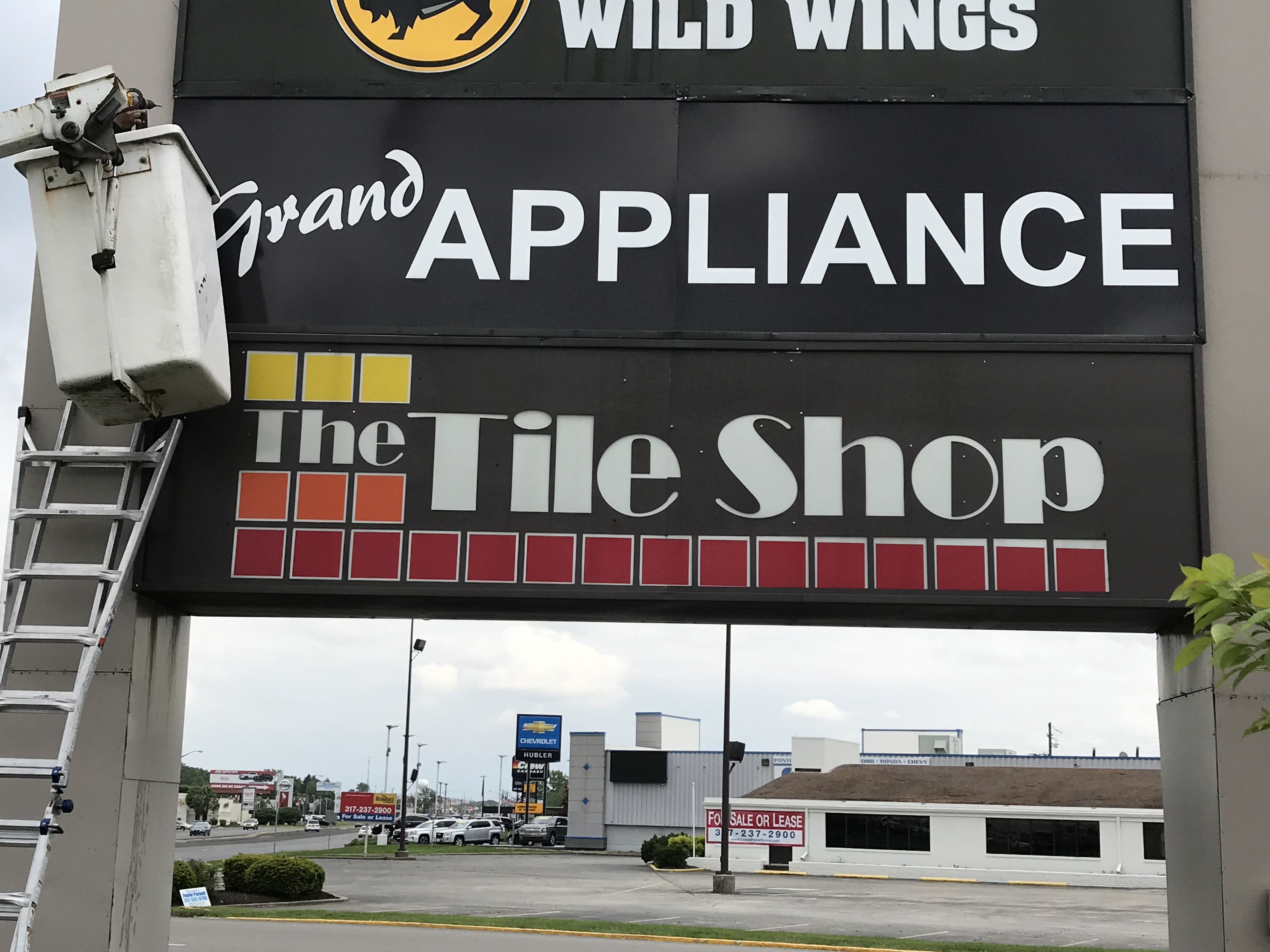 Pylon Sign Face Renewal in Greenwood IN