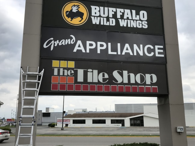 Pylon Sign Face Renewal in Greenwood IN