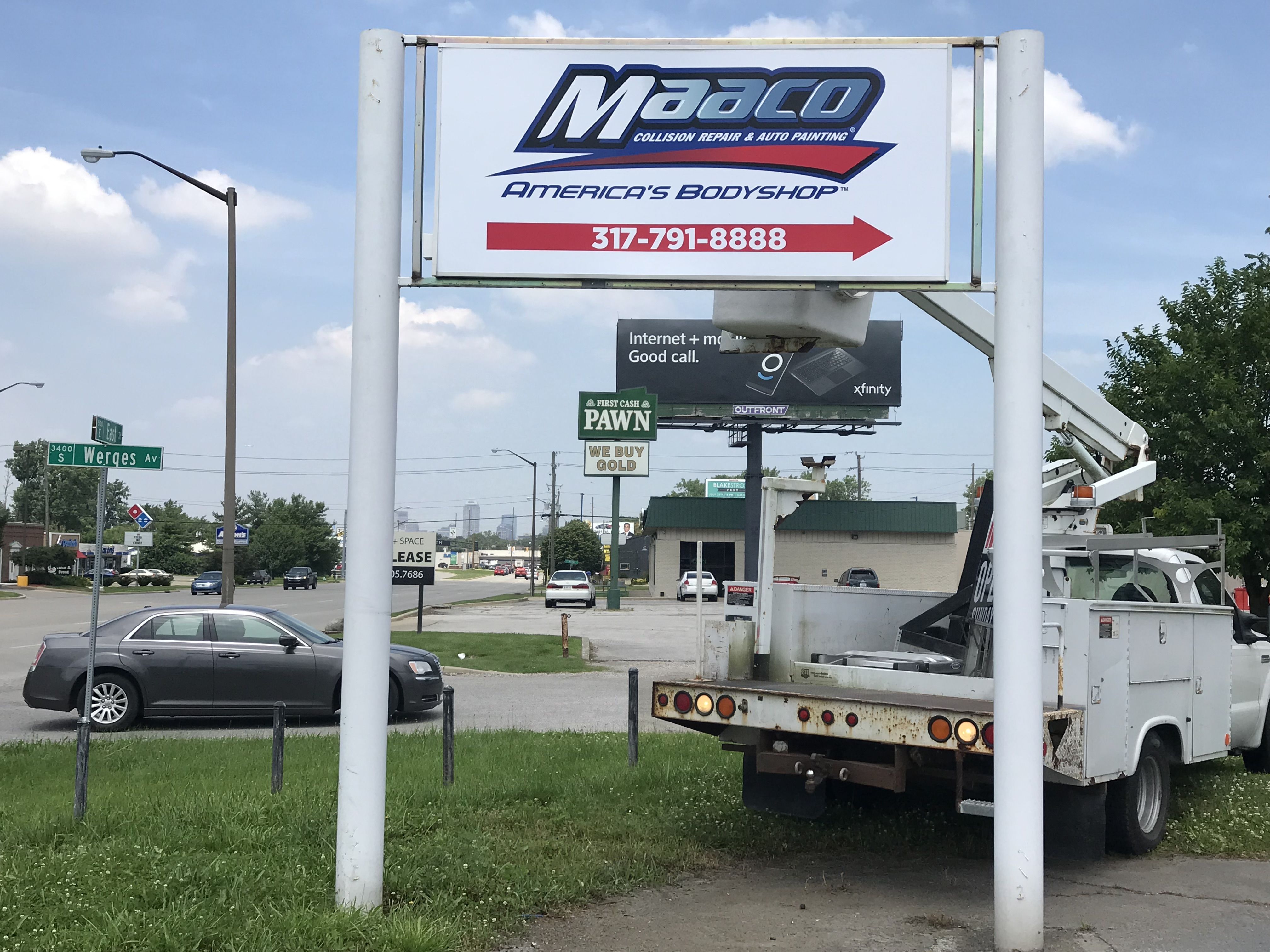 Pylon Sign Face Renewal in Indianapolis, IN 
