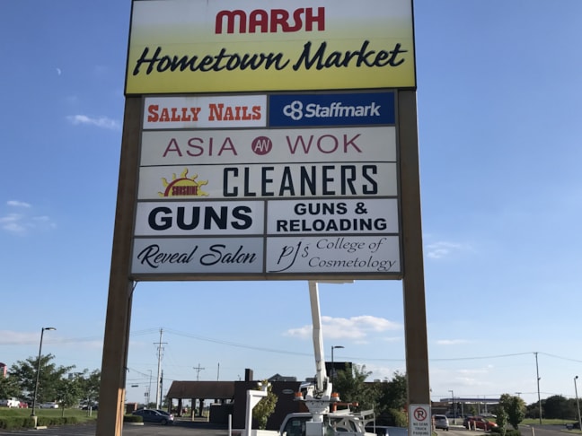 Pylon Sign Face Renewal in Plainfield IN