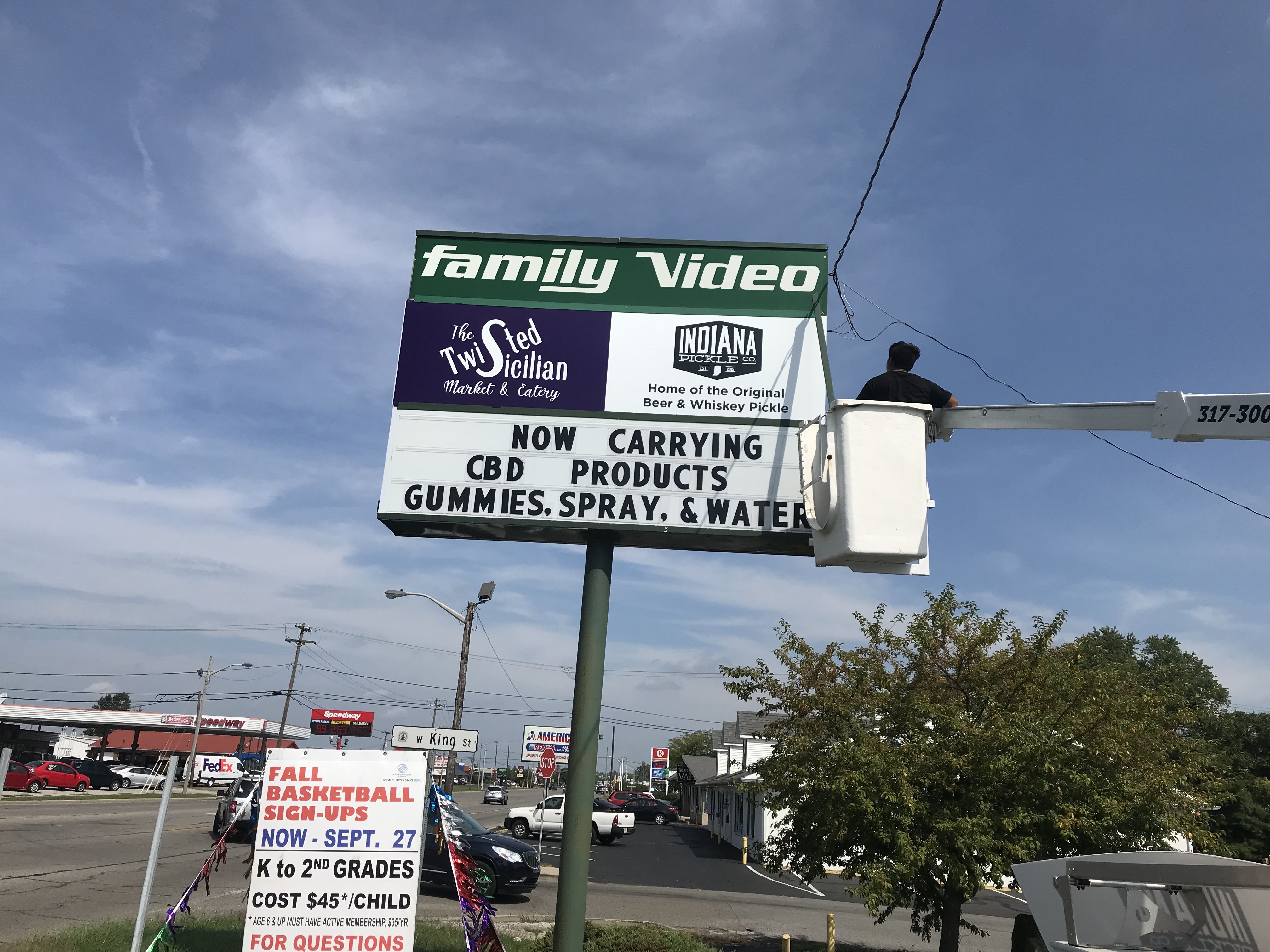 Pylon Sign Face Renewal in Franklin IN 