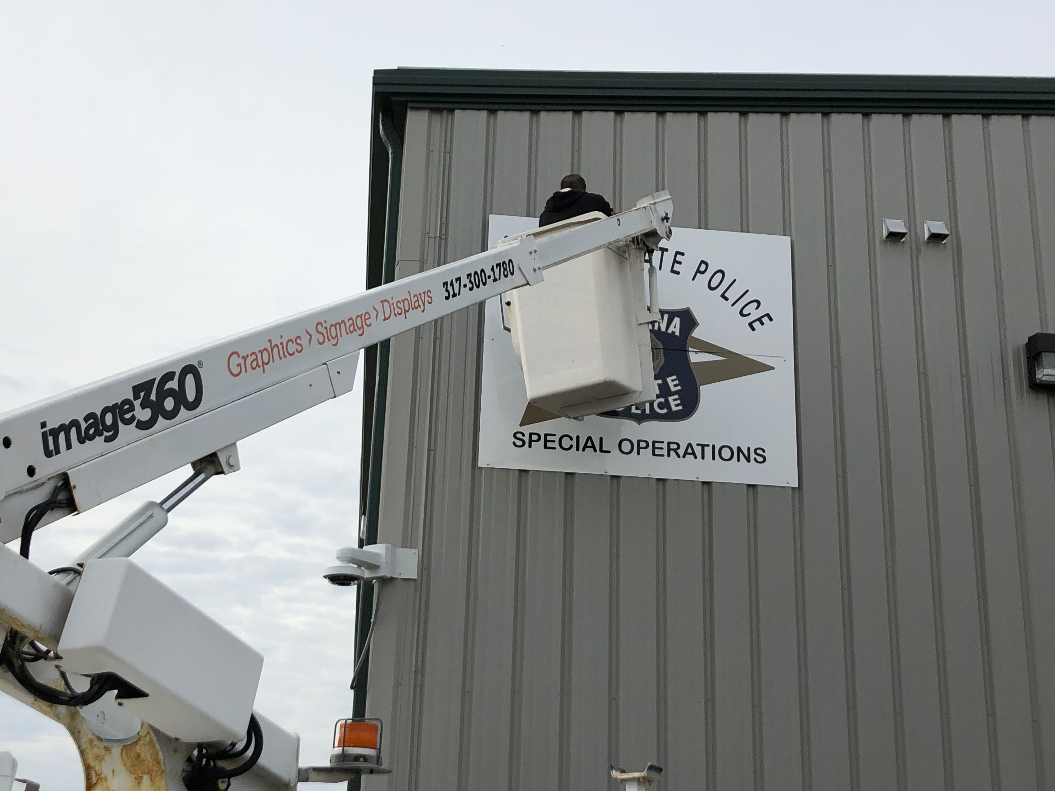 Exterior Signs, Metal Signs, Building Signs for Indiana State Police