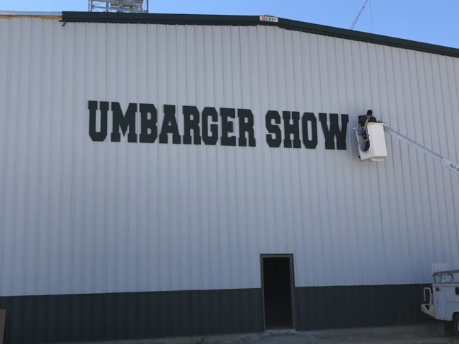 Dimensional Metal Sign Lettering for Umbarger Show Feeds in Franklin IN