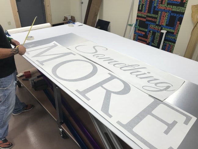 Metal Storefront Sign for Something More in Mooresville, IN  