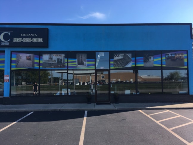 Window Graphics for Burtons Flooring Center in Franklin Indiana