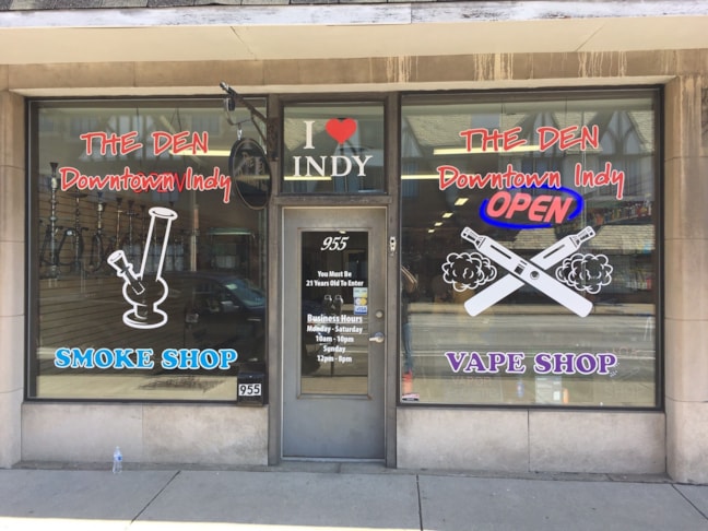 Window Graphics for The Den Indy