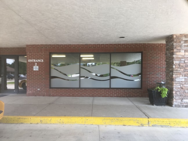Frosted Window Graghics for Valle Vista Heath Ststem in Greenwood IN