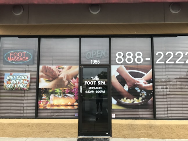 Window Graphics, decals, lettering, perforated window film in Indianapolis