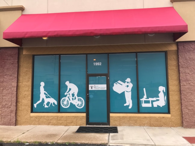 Window Graphics for Team Rehabilitation Physical Therapy in Indianapolis IN