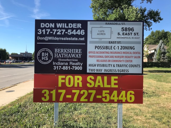 Post and Panel Sign in Indianapolis